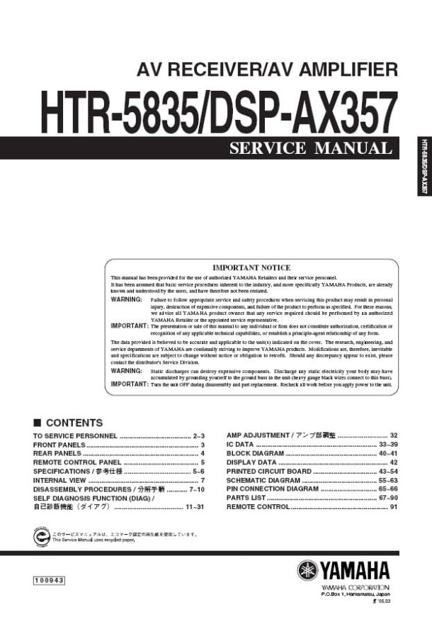 HTR-5835, DSP-AX357